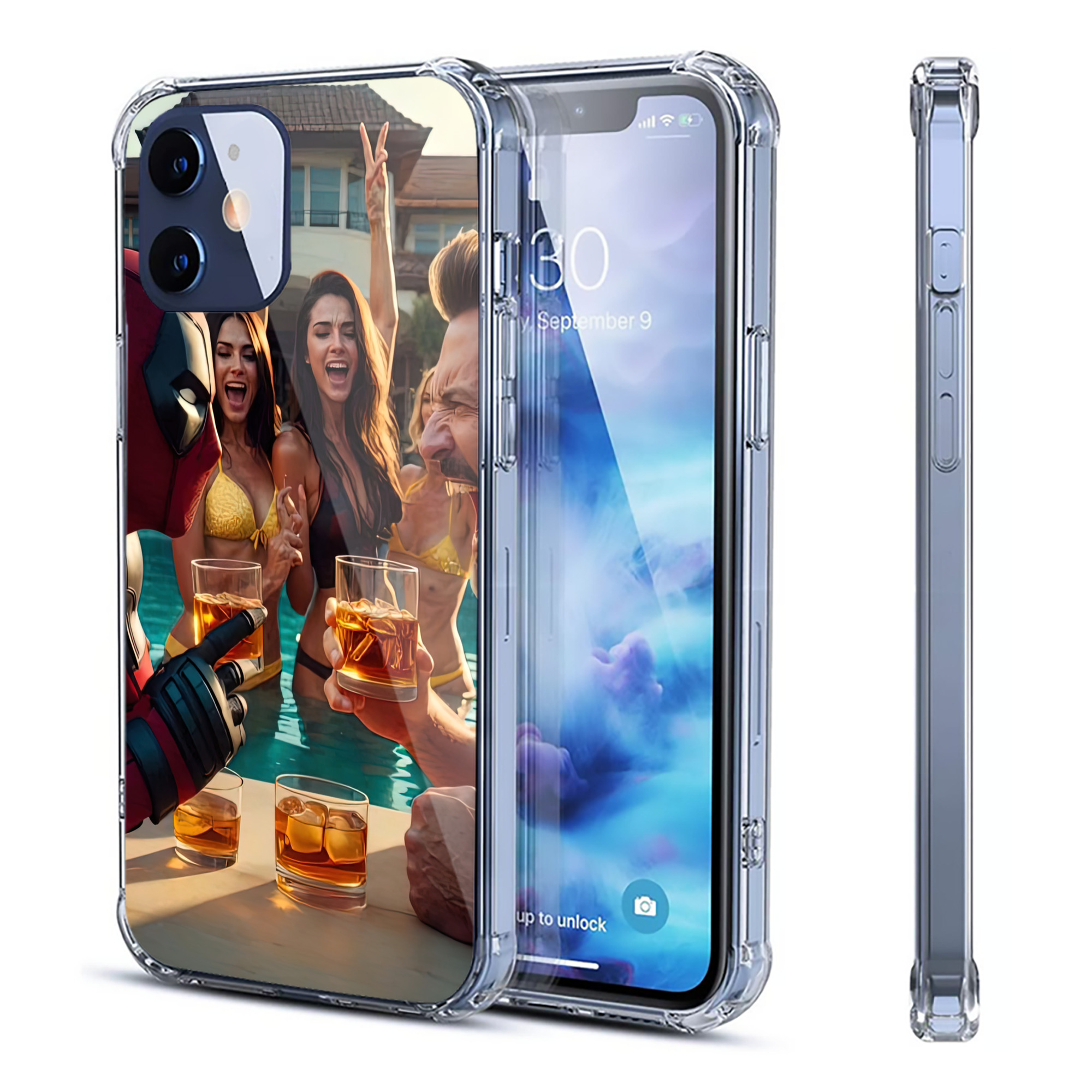 （画像用） Deadpool デッドプール 【iPhone 12シリーズ対応】透明スマホケース（クリアソフトケース）